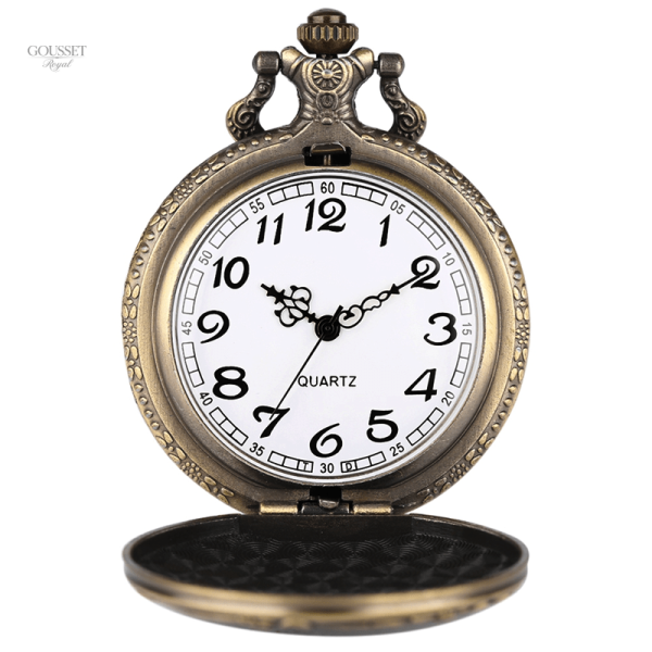 Accessoire horloger à gousset homme avec design loup