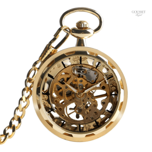 Montre à gousset homme mécanique dorée