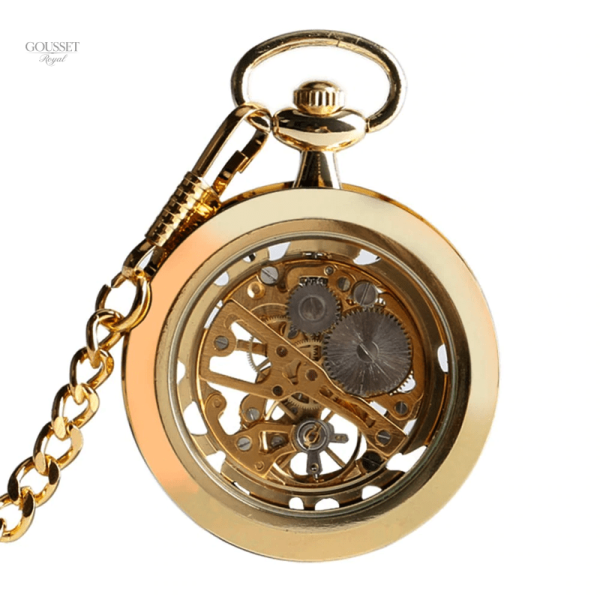 Accessoire élégant pour homme, montre à gousset mécanique