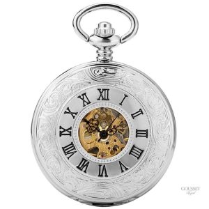 Montre à gousset squelette mécanique ancienne
