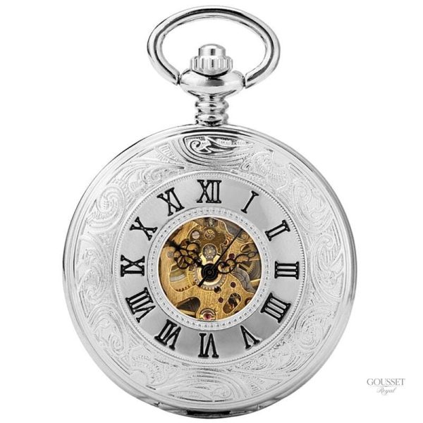 Montre à gousset squelette mécanique ancienne