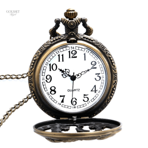 Accessoire féminin : montre à gousset design animalier