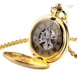 Montre à gousset or avec mécanisme visible