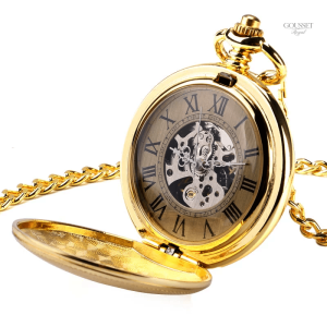 Montre à gousset or avec mécanisme visible