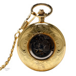 Montre vintage en or au design squelettique