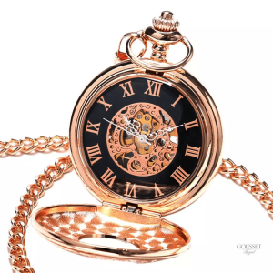 Montre à gousset vintage en or rose
