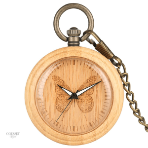 Montre à gousset femme design papillon