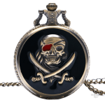 Montre à gousset homme style pirate des océans