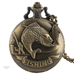 Montre à gousset homme motif poisson
