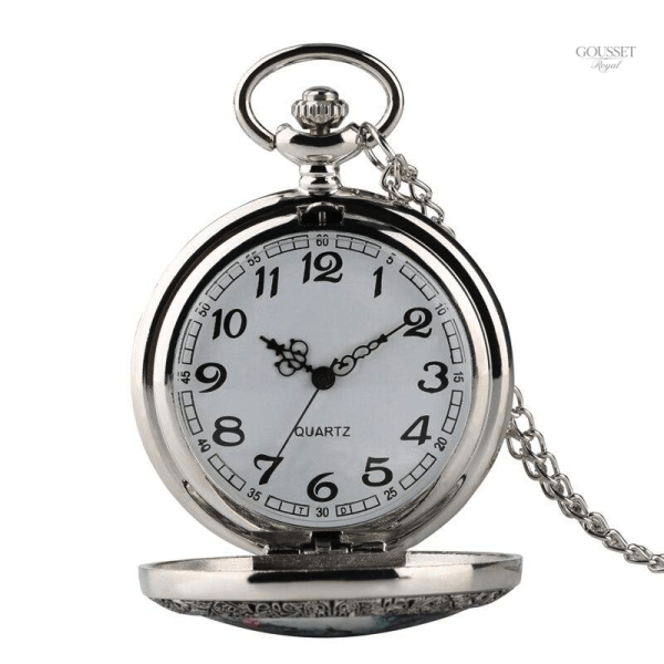 Accessoire de mode : montre à gousset florale