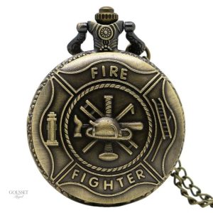 Montre à gousset homme sapeur-pompier élégante et distinctive