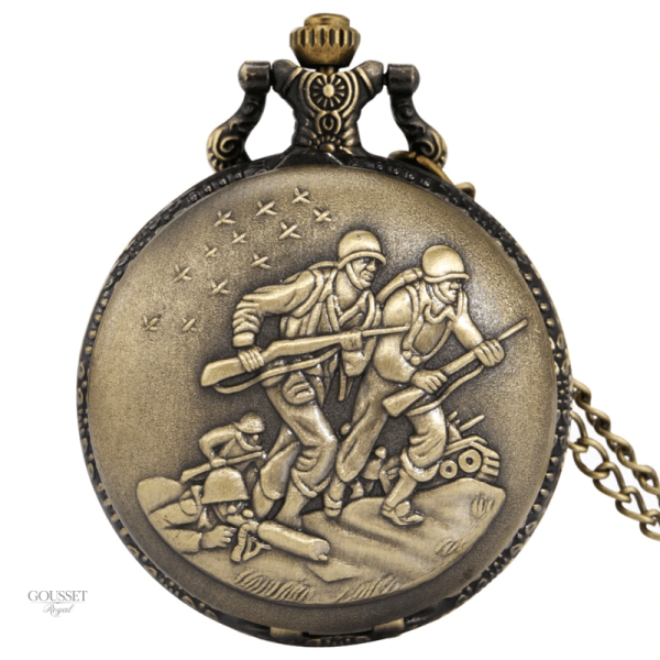 Montre à gousset homme style Seconde Guerre Mondiale
