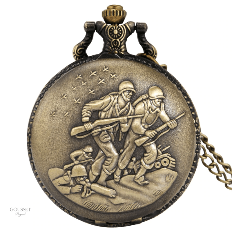Montre à gousset homme style Seconde Guerre Mondiale