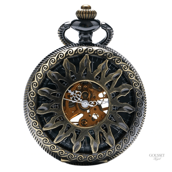 Montre à gousset femme soleil élégante et raffinée