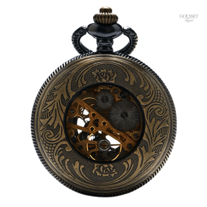 Montre à gousset féminine avec motif soleil