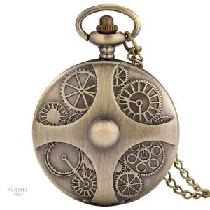 Montre à gousset homme steampunk élégante et vintage