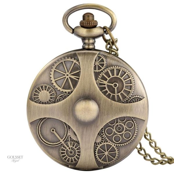 Montre à gousset homme steampunk élégante et vintage