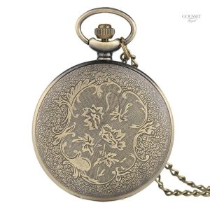 Accessoire vintage avec design taureau, montre à gousset