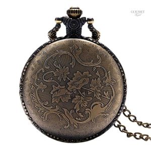 Montre à gousset élégante pour homme, motif tigre