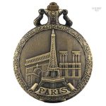 Montre à gousset femme avec motif Tour Eiffel