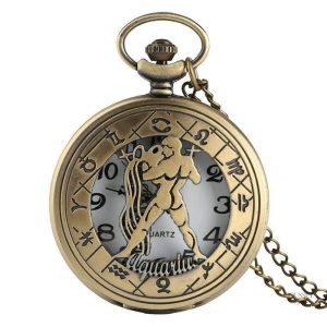 Montre à gousset homme Verseau élégante et classique