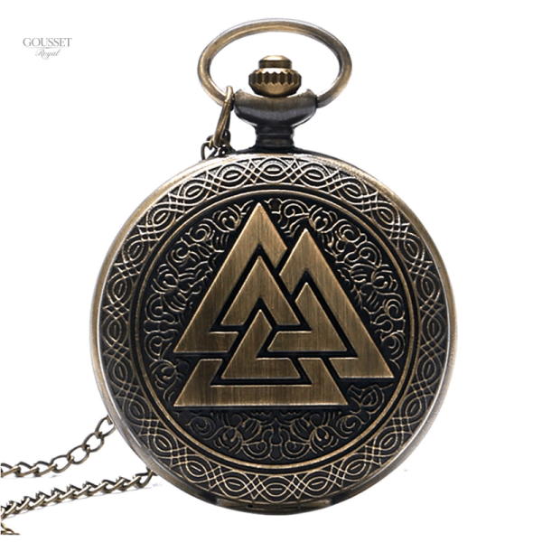 Montre à gousset homme Viking élégante et vintage
