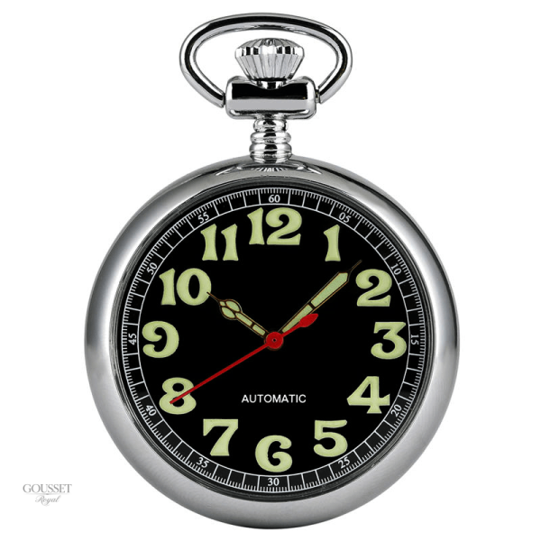 Montre à gousset homme fluorescente