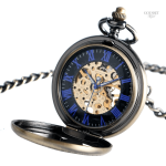 Accessoire vintage femme, montre à gousset florale