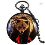 Montre à gousset homme design ours élégant