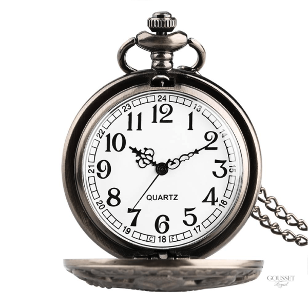 Montre à gousset homme avec motif pieuvre