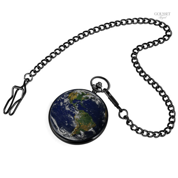 Accessoire homme : montre à gousset Planète Terre