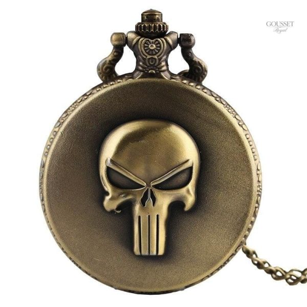 Montre à gousset homme Punisher design unique