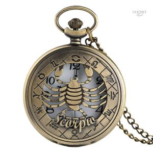 Montre à gousset homme scorpion élégante