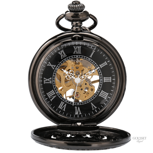 Accessoire steampunk, montre à gousset mécanique pour femme