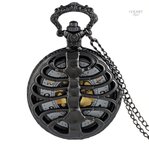 Montre à gousset homme steampunk squelette