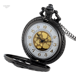 Montre à gousset squelette au design steampunk