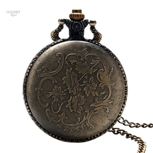 Montre à gousset homme, design tête de mort