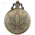 Montre à gousset homme design Weed