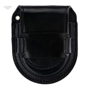 Étui Montre À Gousset Noir Lisse